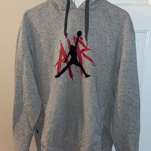 Air Jordan Large Gray Hoodie Sweatshirt